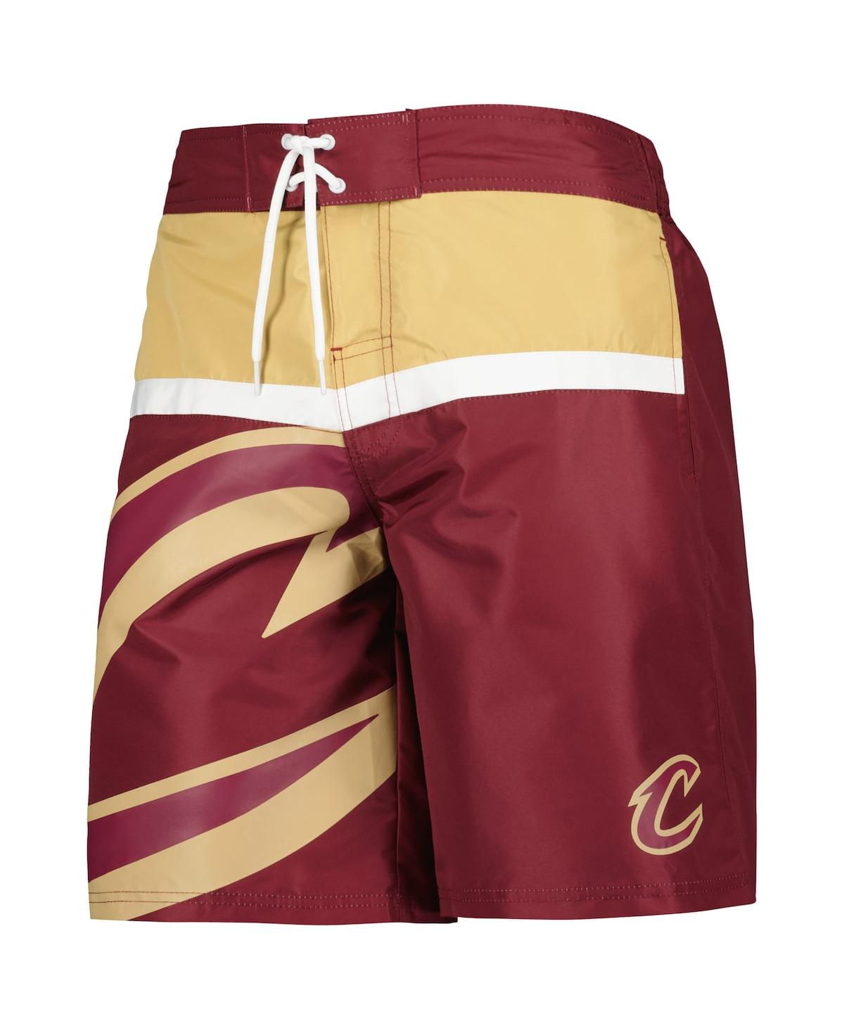 Shop G-iii Sports By Carl Banks Men's  Wine Cleveland Cavaliers Sea Wind Swim Trunks
