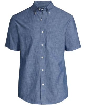 Big & Tall Short Sleeve Button Down Chambray Shirt