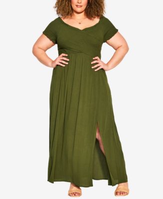 CITY CHIC Trendy Plus Size Island Detail Maxi Dress - Macy's