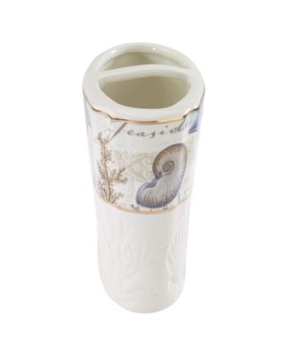 Antigua Starfish & Seashells Ceramic Toothbrush Holder