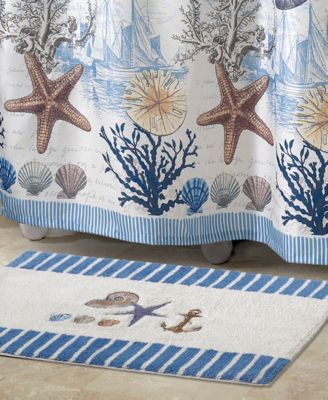 Antigua Starfish & Seashells Bath Rug, 20" x 30"