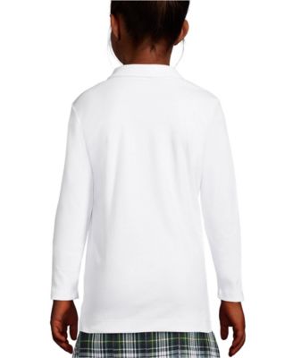 Girls Long Sleeve Feminine Fit Interlock Polo Shirt