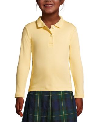 Girls Long Sleeve Feminine Fit Interlock Polo Shirt