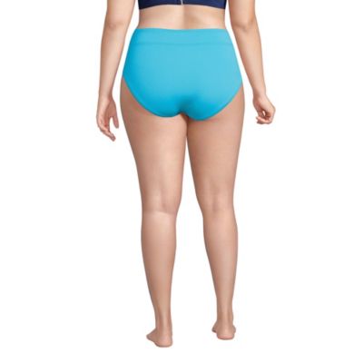 Plus Size High Leg High Waisted Bikini Swim Bottoms