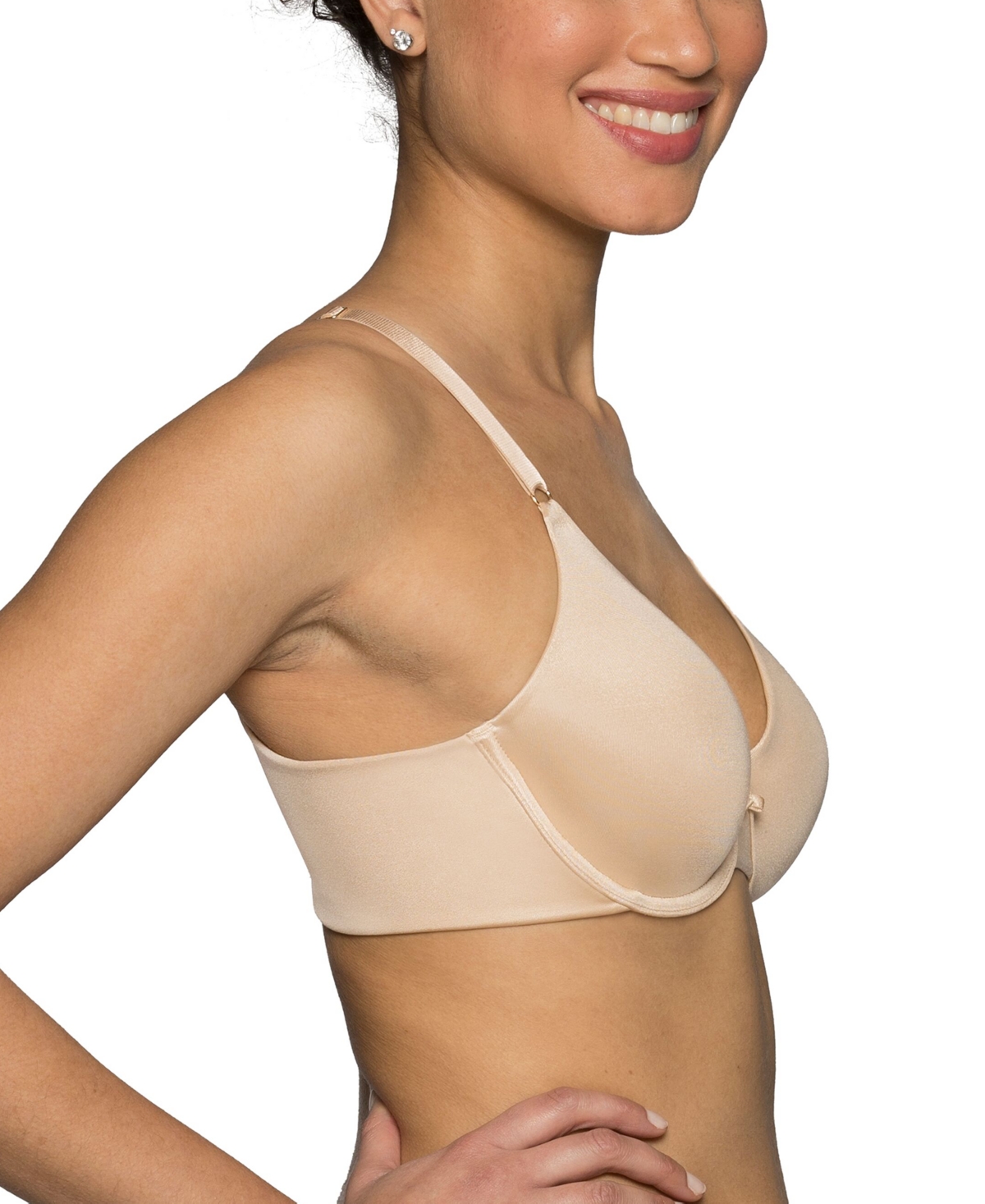 Shop Vanity Fair Beauty Back Smoothing Full Coverage Bra 75345 In Mint Chip Stripe