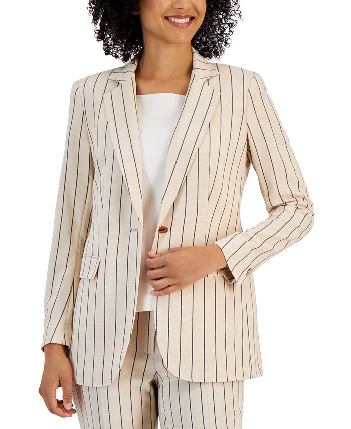Anne Klein Women's One-Button Notch-Collar Jacket - Macy's