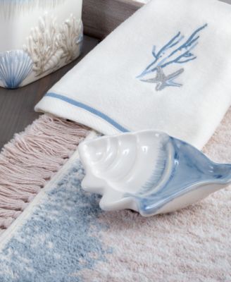 Abstract Coastal Seashells & Coral Ceramic Soap Dish