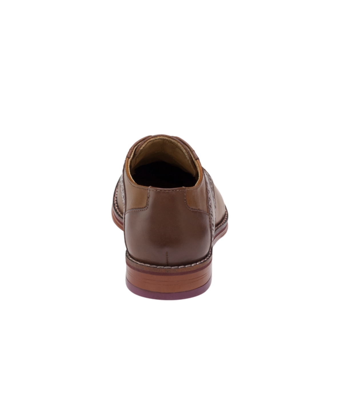 Johnston & Murphy Toddler Boys Conard Saddle Leather Shoes - Mahogany Full Grain