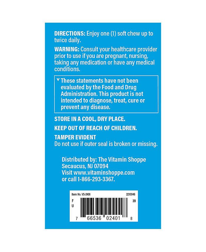 The Vitamin Shoppe Vitamin B12 Soft Chews Supports Energy Production & Cognitive Health