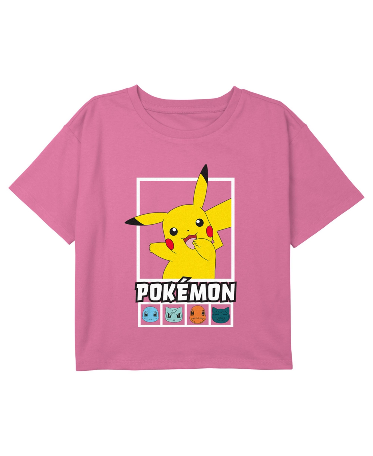 Nintendo Girl's Pokemon Classic Character Portraits Child T-shirt In Light Pink