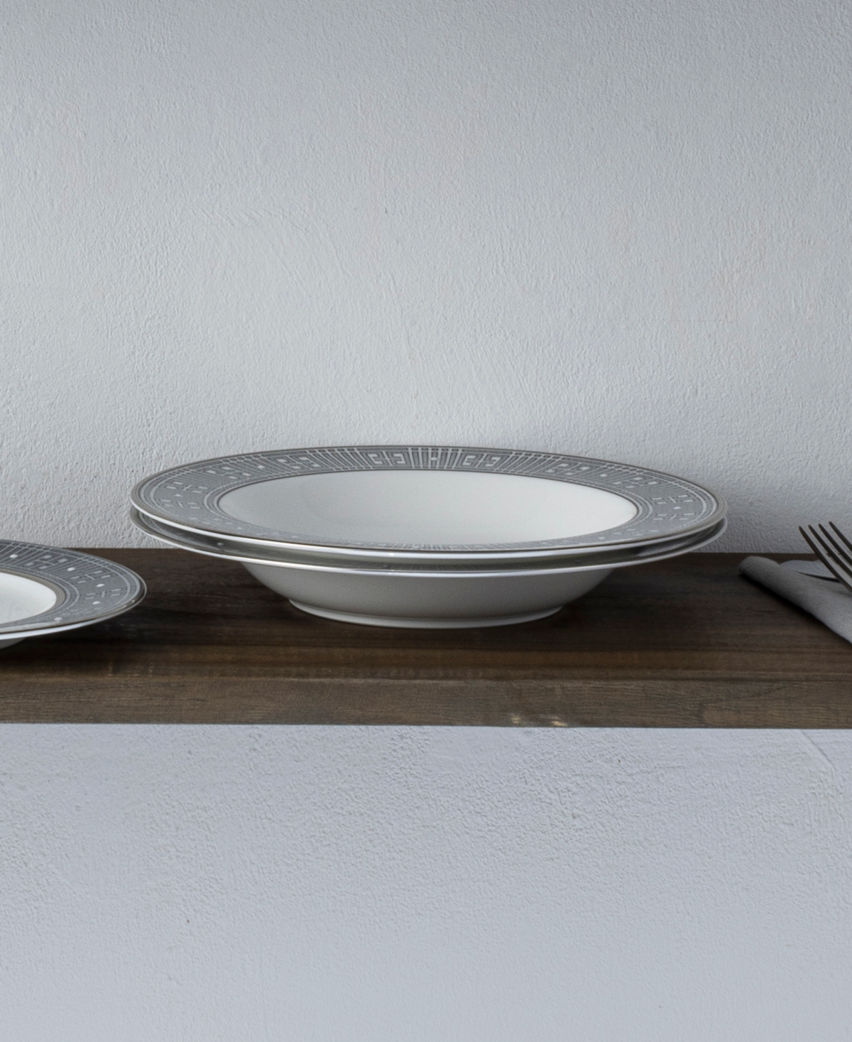 Noritake Infinity Graphite 4 Piece Soup Bowl Set 12 Oz, Service For 4 In Graphite