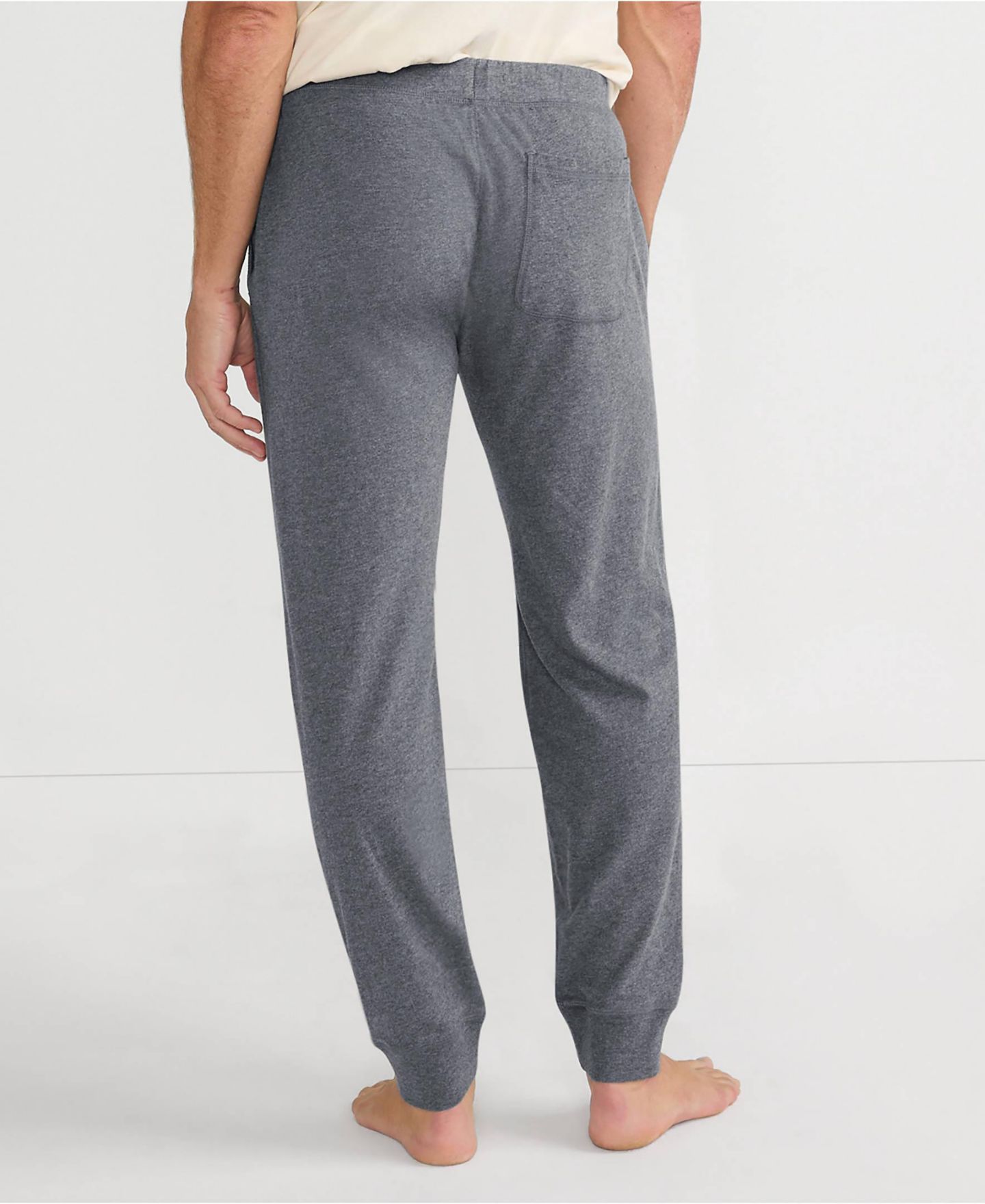 Мужские брюки Lands' End Knit Jersey Sleep Jogger, цвет: Угольный меланжевый — фото 2