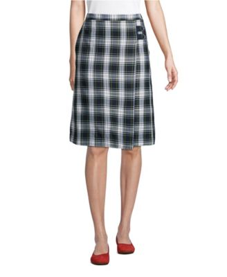 Women's Plaid A-line Skirt Below the Knee
