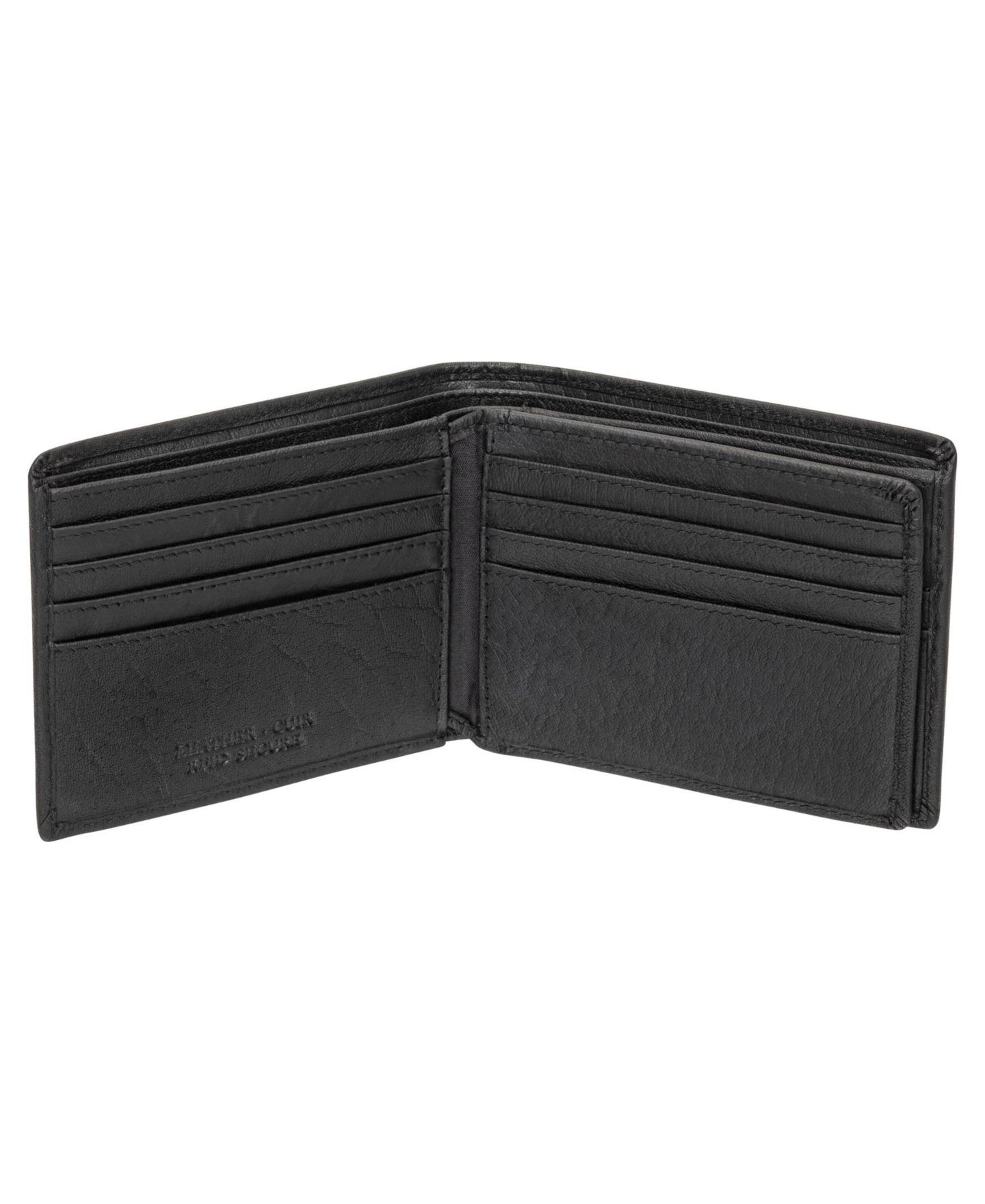 Мужской кошелёк Mancini Buffalo RFID Secure Center Wing Wallet with Coin Pocket, цвет: Чёрный — фото 4