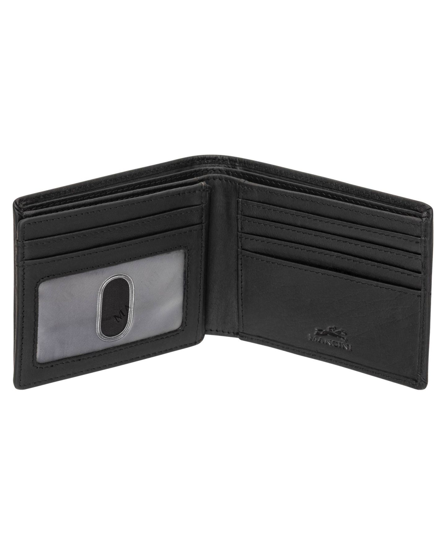 Мужской кошелёк Mancini Buffalo RFID Secure Center Wing Billfold Wallet, цвет: Чёрный — фото 3
