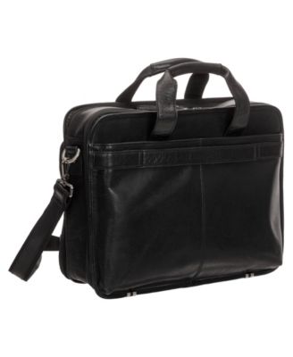 Men's Buffalo Double Compartment Top Zipper 15.6" Laptop and Tablet Briefcase