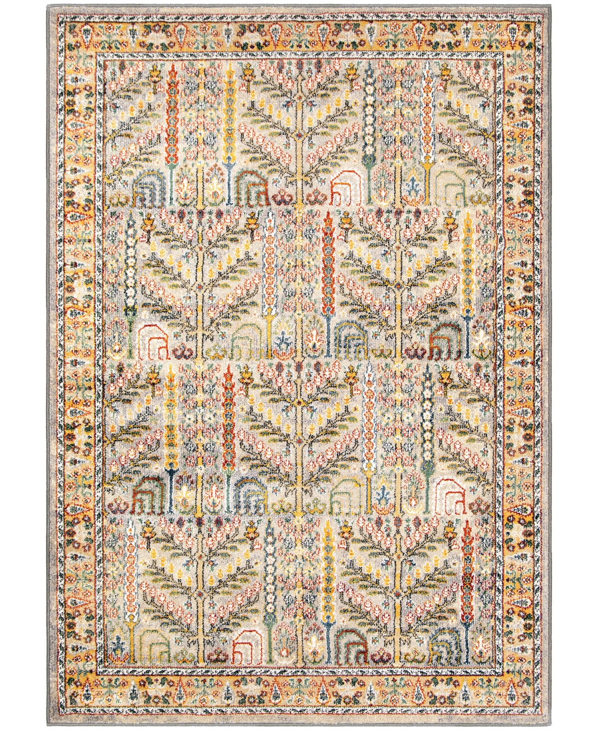 Palmetto Living Orian Imperial Safavid 9' X 13' Area Rug In Silver