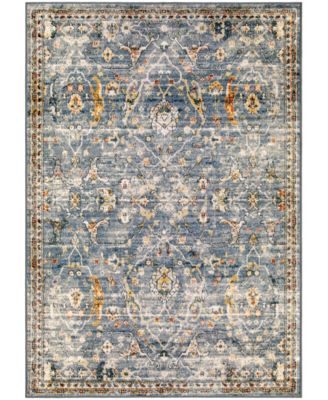 Palmetto Living Imperial Ankara Field Distressed Area Rug In Blue
