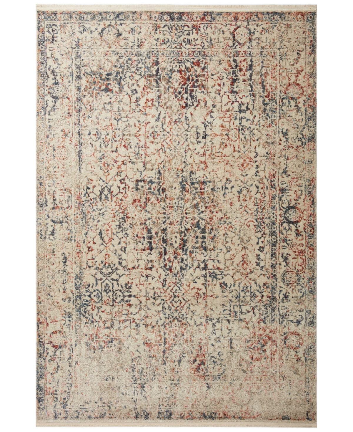 Magnolia Home By Joanna Gaines X Loloi Janey Jay-04 6'7" X 9'2" Area Rug In Ivory