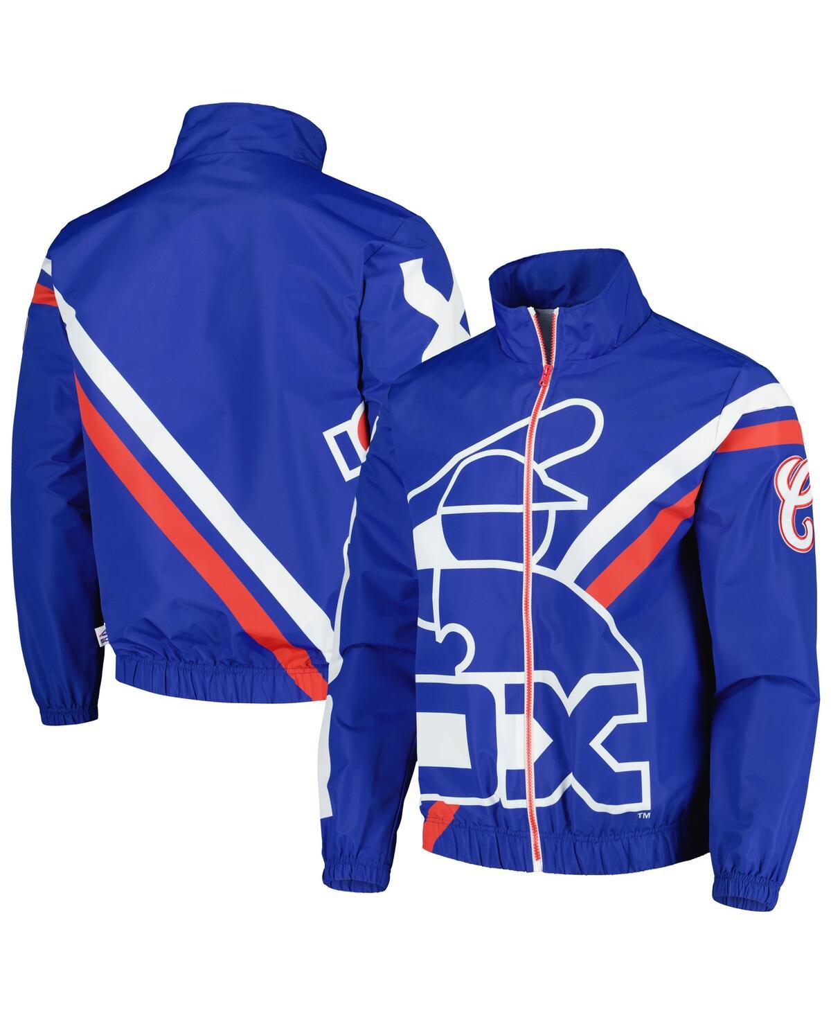 Shop Mitchell & Ness Men's  Royal Chicago White Sox Exploded Logo Warm Up Full-zip Jacket
