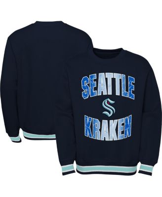 Big Boys and Girls Deep Sea Blue Seattle Kraken Classic Blueliner Pullover Sweatshirt