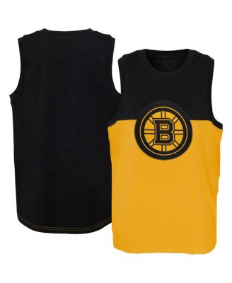 Big Boys and Girls Gold, Black Boston Bruins Revitalize Tank Top