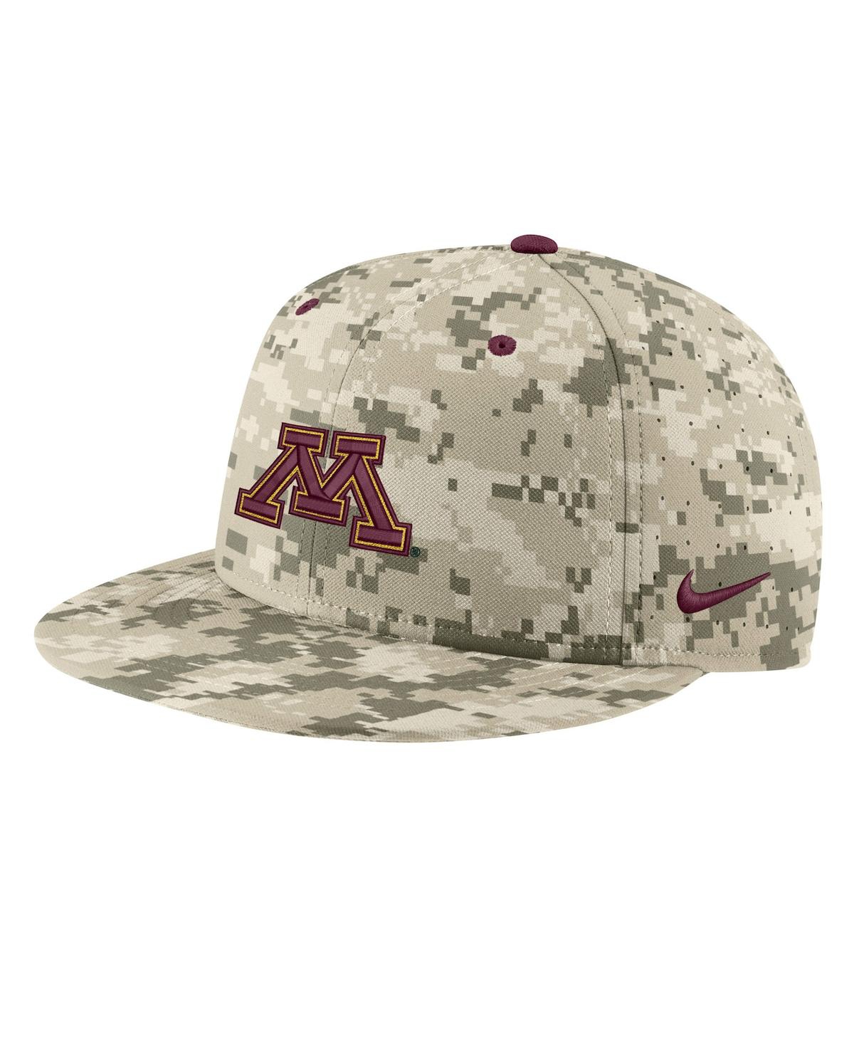 Nike Camo Minnesota Golden Gophers Aero True Baseball Performance Fitted Hat In Camo