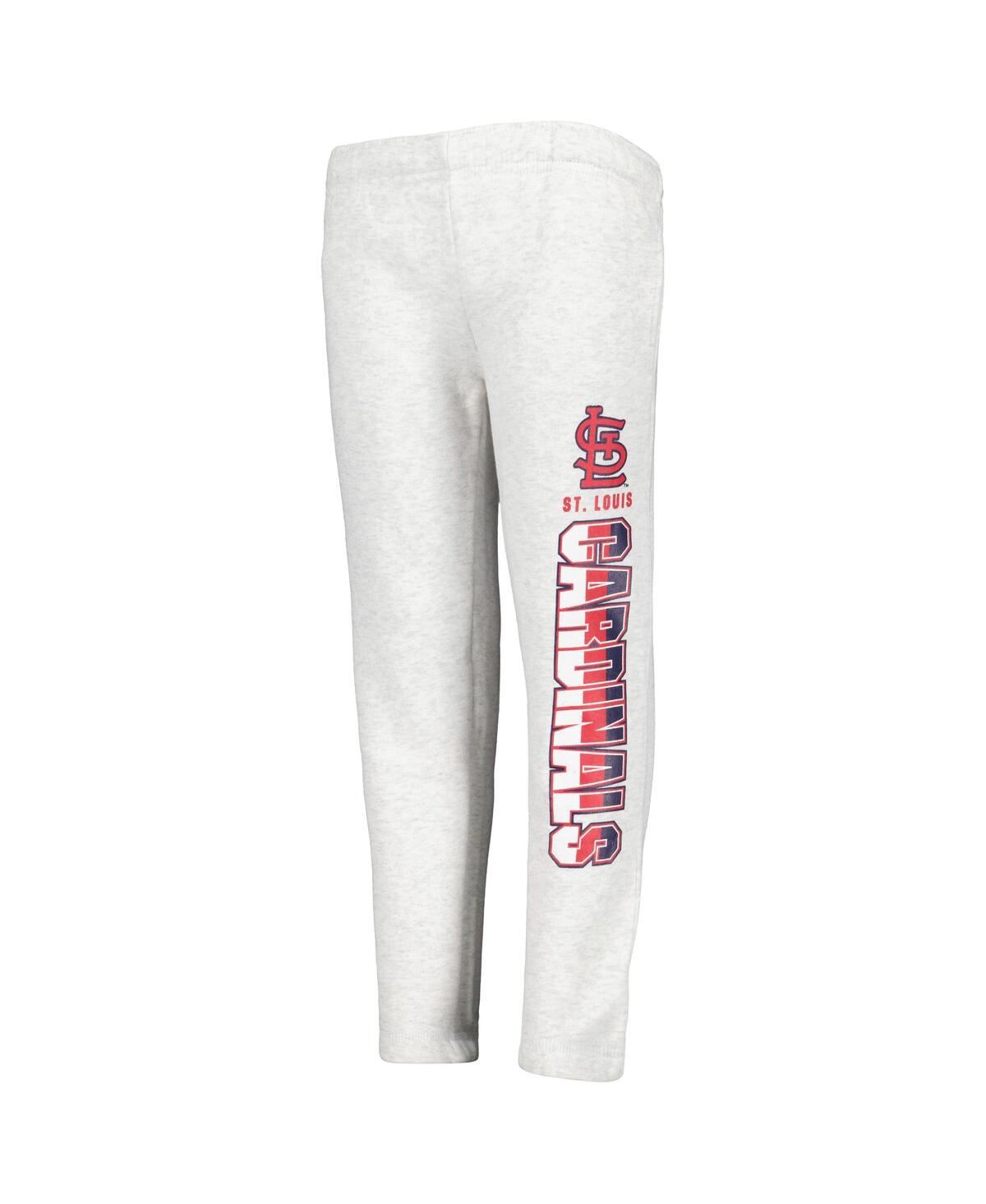 Outerstuff Big Boys And Girls Ash St. Louis Cardinals Game Time Fleece Pants In Ash