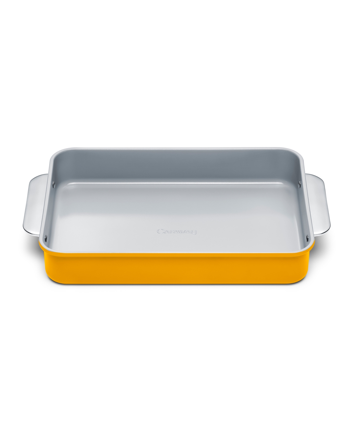 Shop Caraway Non-stick Ceramic Brownie Pan With Handles In Marigold