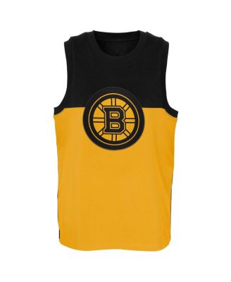 Big Boys and Girls Gold, Black Boston Bruins Revitalize Tank Top