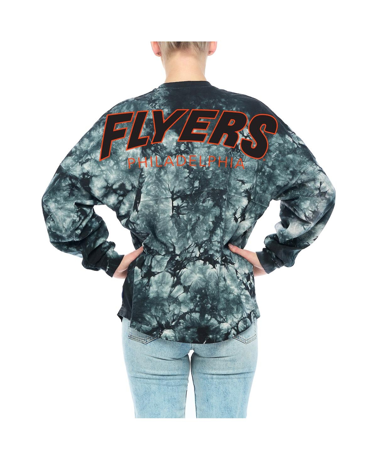 Women's FanaticsPhiladelphia Flyers Crystal-Dye Long Sleeve T-shirt - Black
