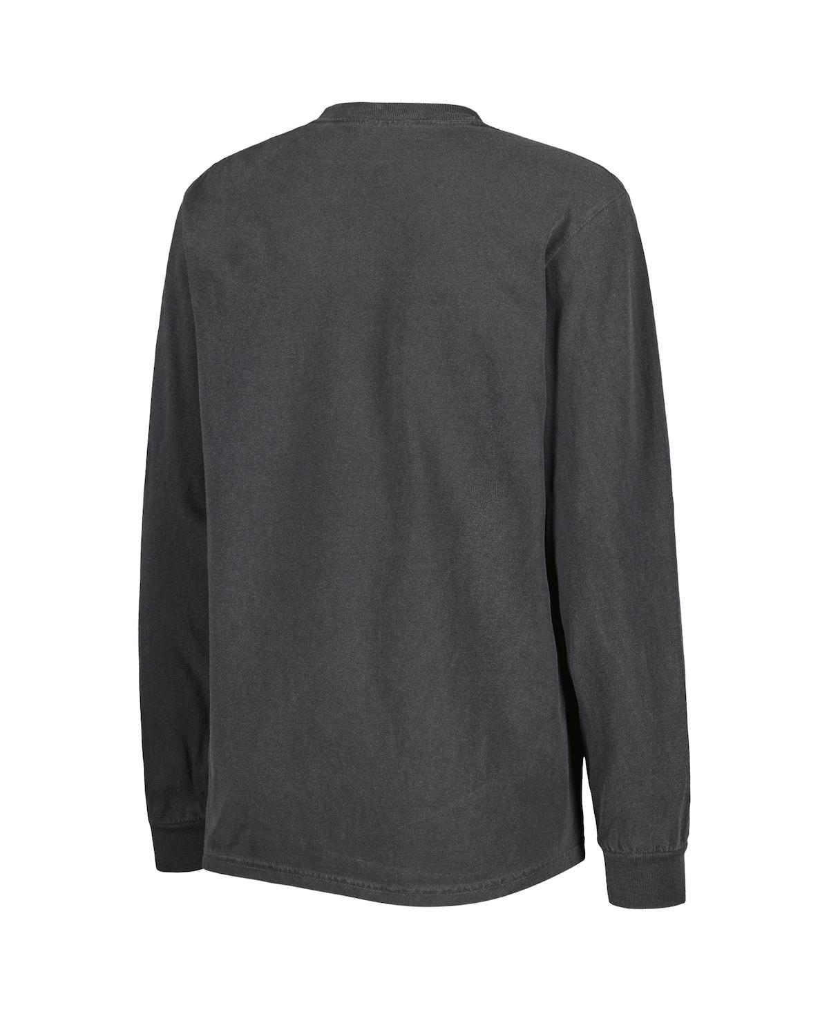 Shop Soft As A Grape Women's  Black Chicago White Sox Team Pigment Dye Long Sleeve T-shirt