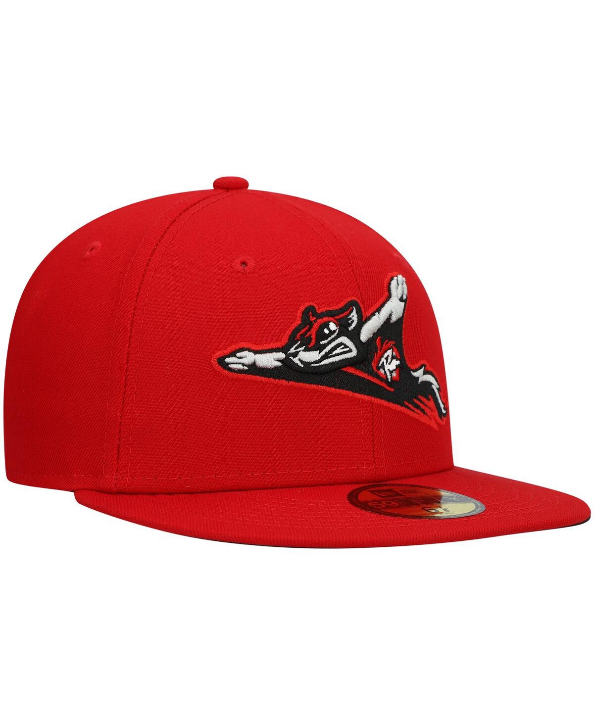 Men's New EraRichmond Flying Squirrels Authentic Collection Road 59FIFTY Fitted Hat - Red