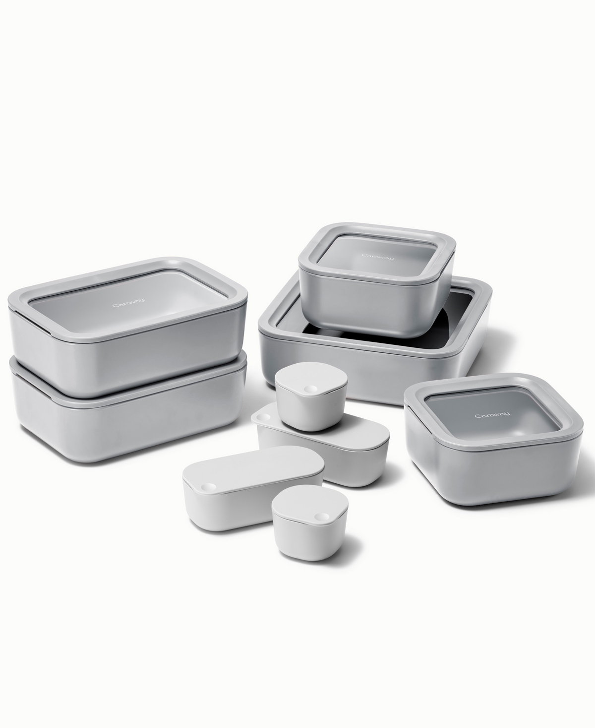 Caraway 14 Piece Glass Food Storage Set In Gray