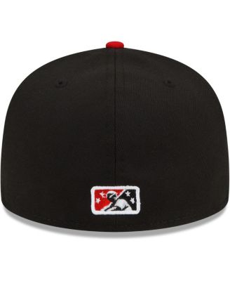 Men's Black Rochester Red Wings Home Authentic Collection 59FIFTY Fitted Hat