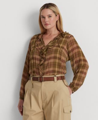 macys ralph lauren blouses