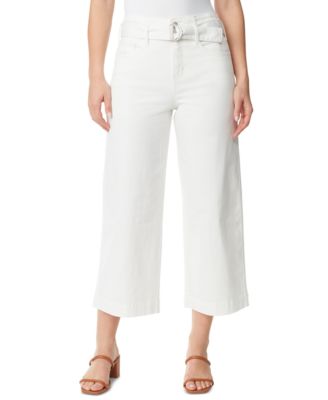 Gloria Vanderbilt - Women's Cropped Wide-Leg Belted Jeans