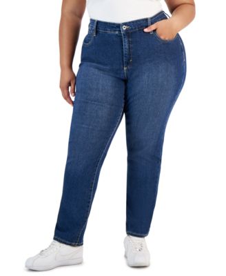 Style & Co - Plus Size Straight-Leg Mid-Rise Jeans