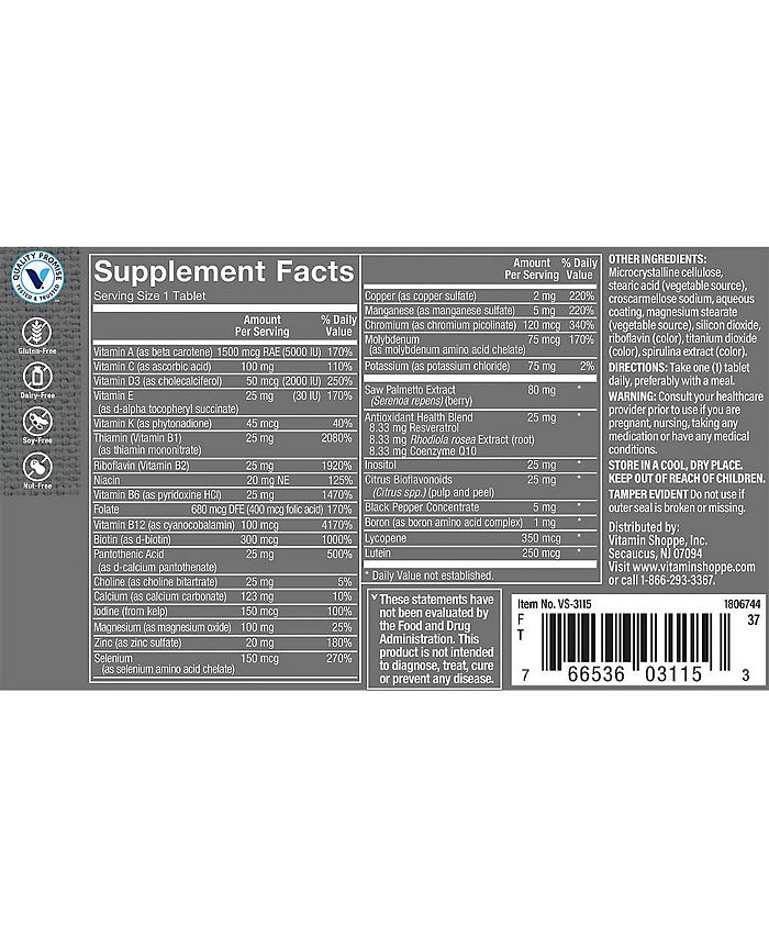 The Vitamin Shoppe One Daily Men's Multivitamin & Multimineral with