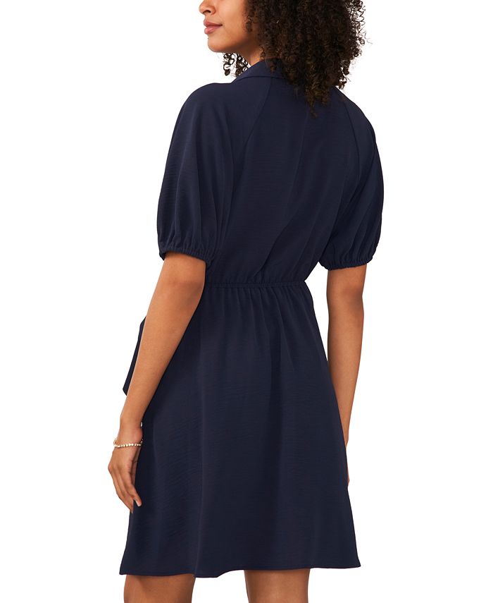 MSK Women's Collared Side-Tie Jersey Fit & Flare Dress - Macy's
