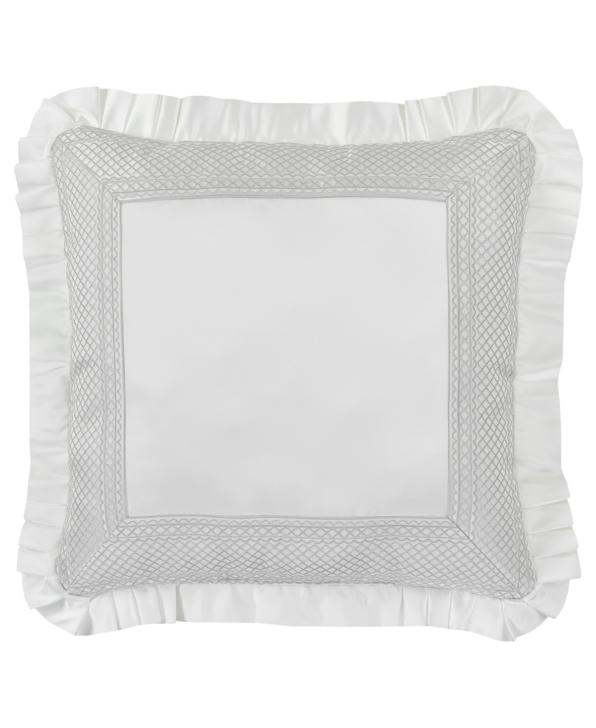 J Queen New York Brunello Square Decorative Pillow, 20" X 20" In Platinum