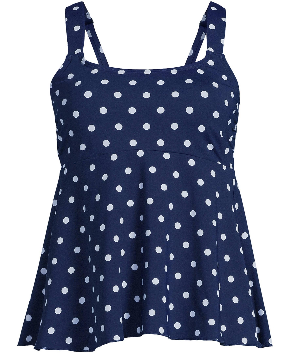 Lands' End Plus Size Adjustable Scoop Neck Flutter Tankini Top