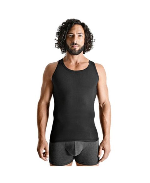 Мужской топ Rounderbum Cotton Compression Tank Top, цвет: Чёрный