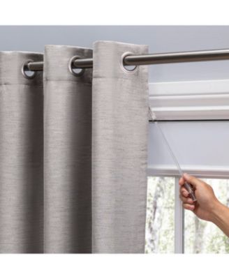 Grasscloth Lined Grommet Curtain Patio Panel w/Wand 110"W x 84"L