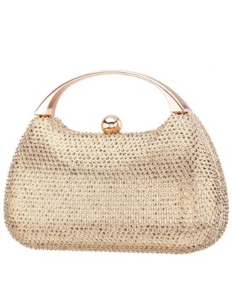 Crystal Minaudiere with Metal Handle