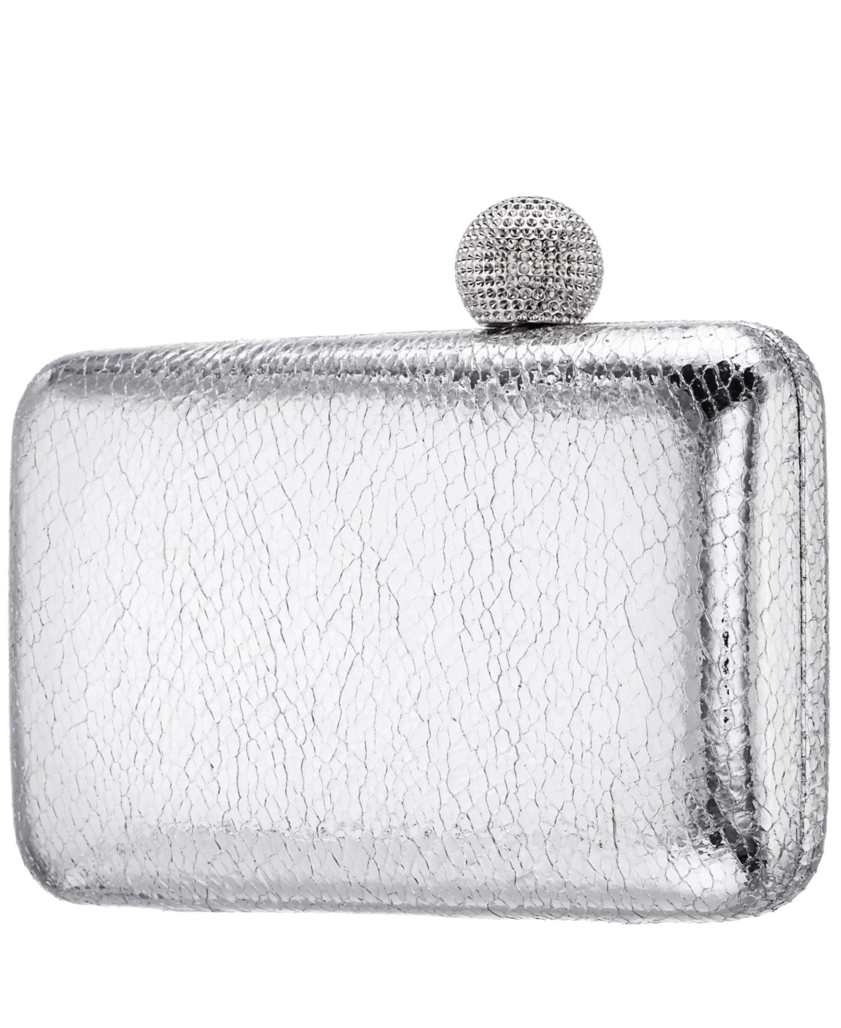 NINA EMBOSSED SNAKE MINAUDIERE WITH CRYSTAL CLASP