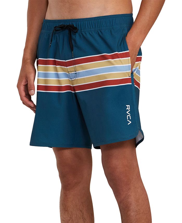 RVCA Men's Eastern Elastic Stripe Boardshorts & Reviews Shorts Men