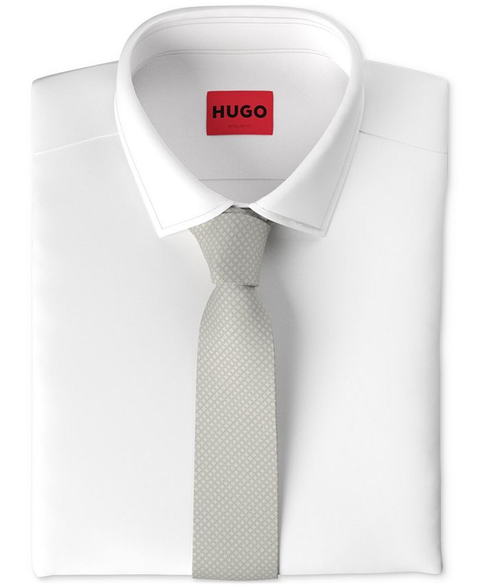 HUGO Men's Silk Jacquard Tie - Macy's