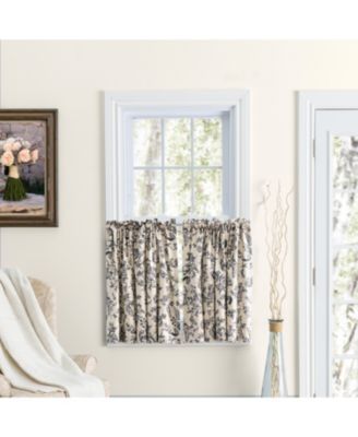 Waverly Gardens Rod Pocket Tier Pair Curtain 84"W x 36"L