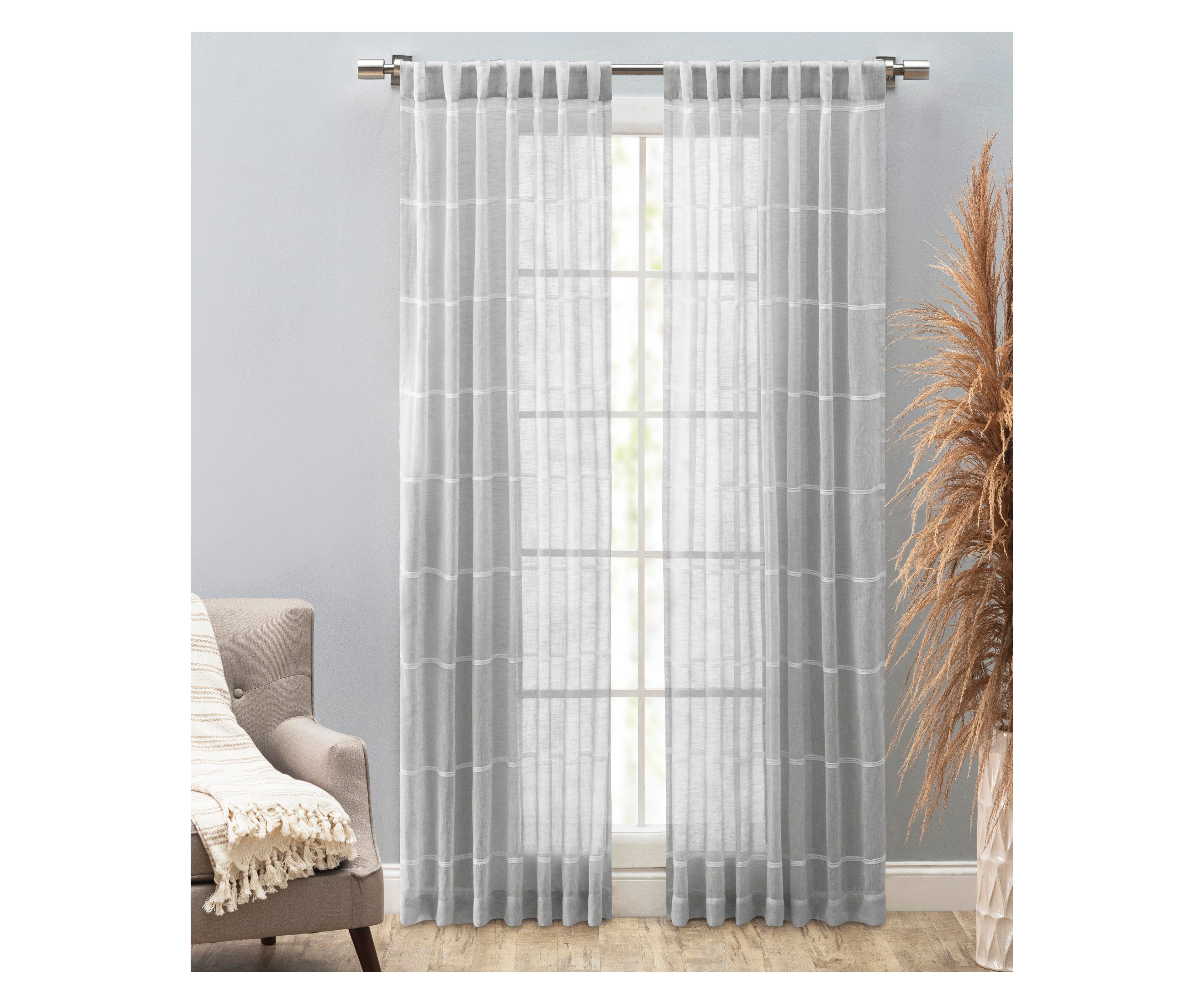 Ricardo Horizon Stripe Rod Pocket with Back Tab Curtain Panel 55"W x 96"L